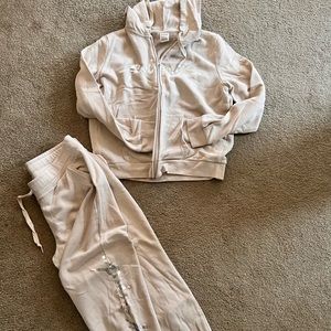 NWOT VS Pink Zip Up Hoodie & Jogger Set